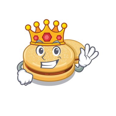 Kral alfajores maskot ile izole