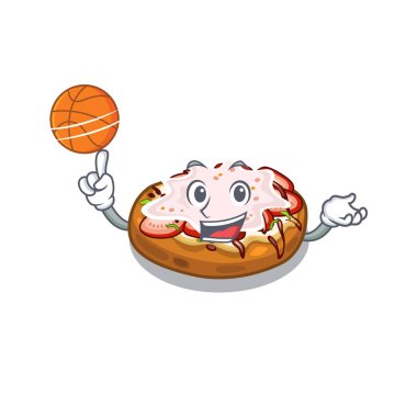 Basketbol bruschetta ile maskot kurulu yukarıda görev yaptı