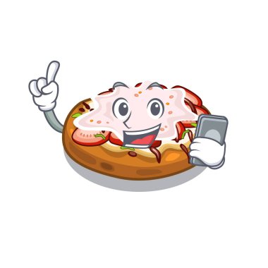 Telefon bruschetta ile maskot kurulu üzerinde görev yaptı