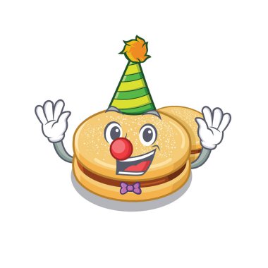 Palyaço alfajores maskot ile izole