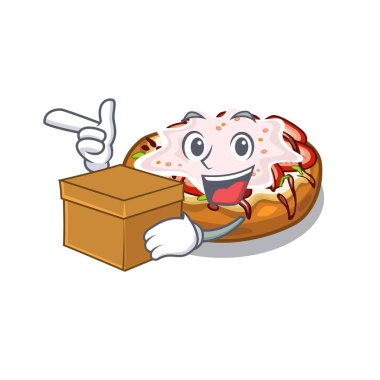 Bir karikatür lunchbox kutu bruschetta ile