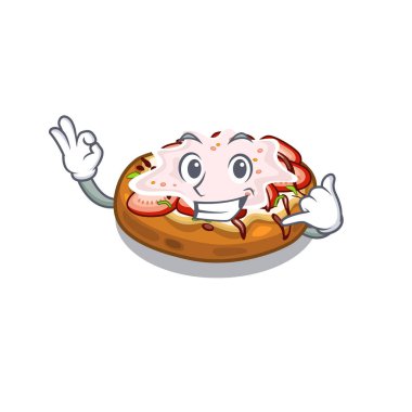 Bana bruschetta karakter ile izole çağrı