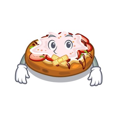 Sessiz bruschetta karakter izole