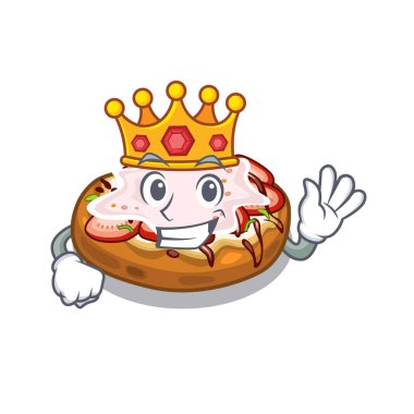 Kral bruschetta karakteri ile izole