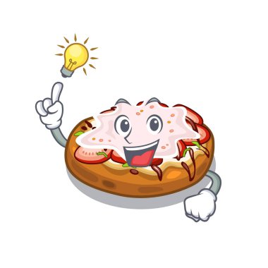 Bir fikir bruschetta karakter izole var