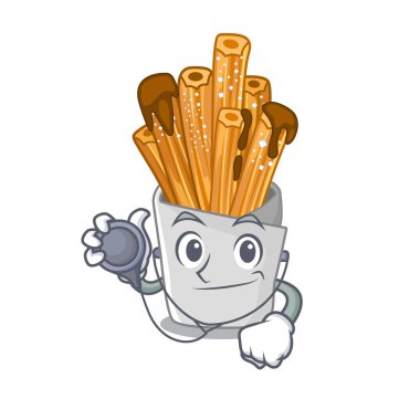 Doktor churros karikatür şeklinde