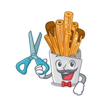 Çizgi film şeklinde berber churros