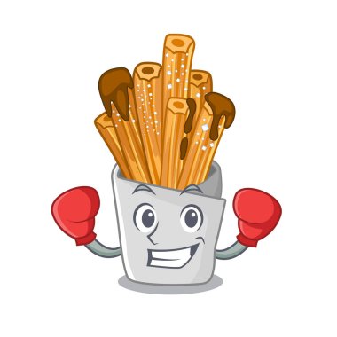 Karikatür şeklinde ile boks churros