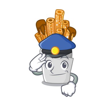 Karikatür şeklinde polis churros