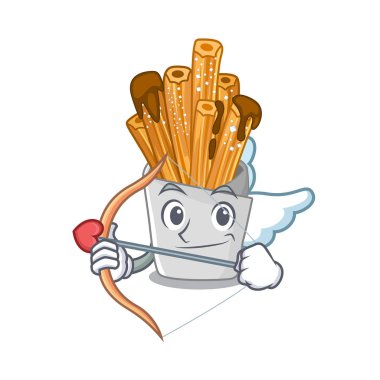 Karikatür şeklinde cupid churros