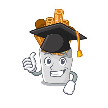 Mezuniyet churros karikatür ile izole