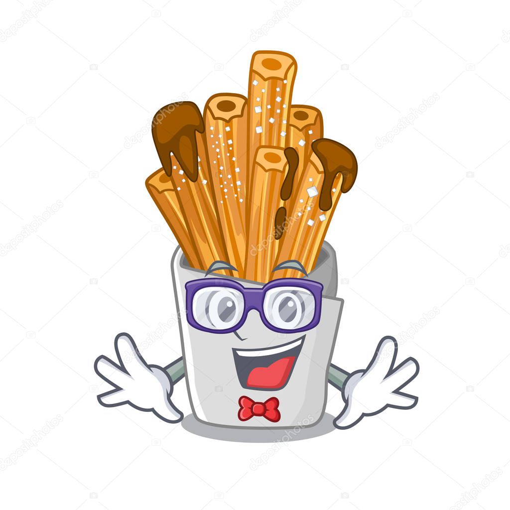 Geek churros isolated with in the cartoon