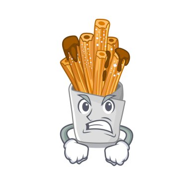 Maskot plastik torba içinde Kızgın fırın churros