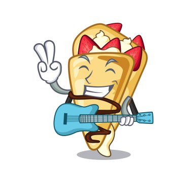 Karakter izole gitar krep ile