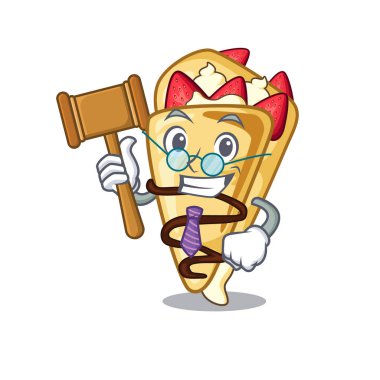 Bir karikatür kurulu üzerinde Yargıç krep