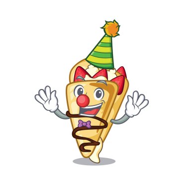 Bir karikatür tahtası üzerinde Palyaço krep