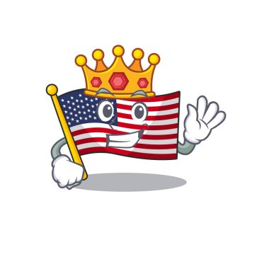 Kral amerikan bayrağı karakter tablolarının üzerine katlanmış