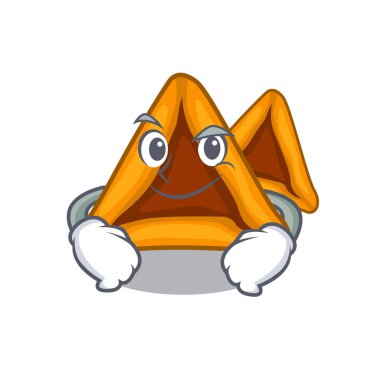 Karikatür şekli ile Cadı hamantaschen çerezleri