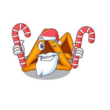 Noel Baba şeker hamantaschen kek karakter plakaları servis