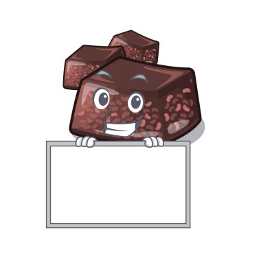 Tahta mizuyoukan ile sırıtarak bir maskot plaka servis