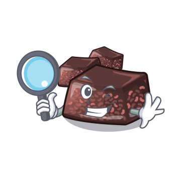 Karikatür şeklinde Dedektif mizuyoukan ile