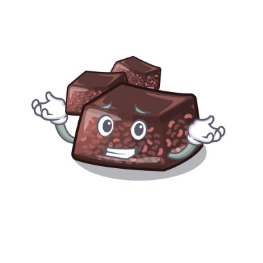 Karikatür şeklinde sırıtarak mizuyoukan