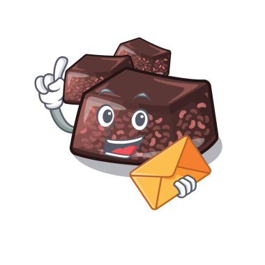 Karikatür şeklinde zarf mizuyoukan ile