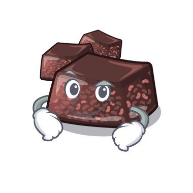 Karikatür şeklinde mizuyoukan sırıtarak