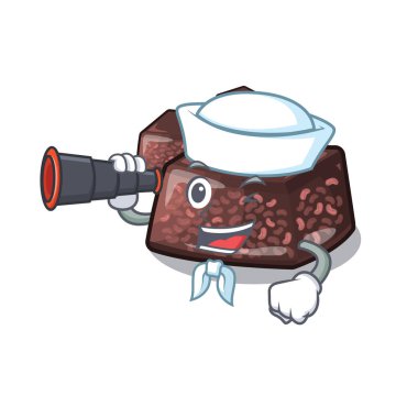 Buzdolabında binoküler mizuyoukan karikatür soğuk ile Denizci