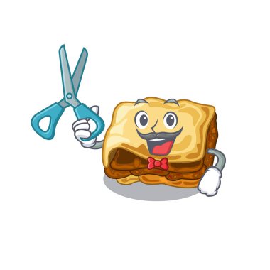 Maskot şeklinde berber musakka