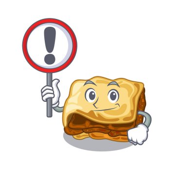 Maskot şeklinde işareti musakka ile