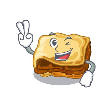 İki parmak musakka karikatür tavada pişirilir