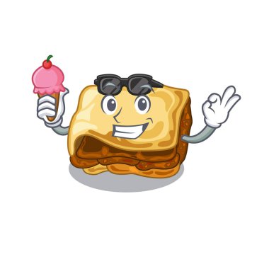 Dondurma ile musakka karikatür tavada pişirilir