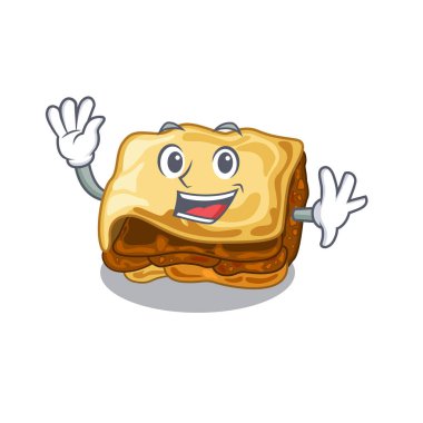 Sallanan musakka karikatür tavada pişirilir