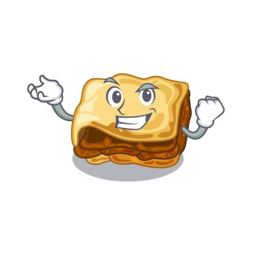 Başarılı musakka karikatür tavada pişirilir