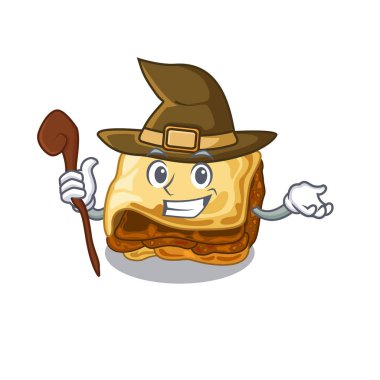 Cadı musakka karikatür ile izole