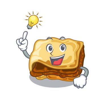 Karakter ahşap masa üzerinde bir fikir musakka var