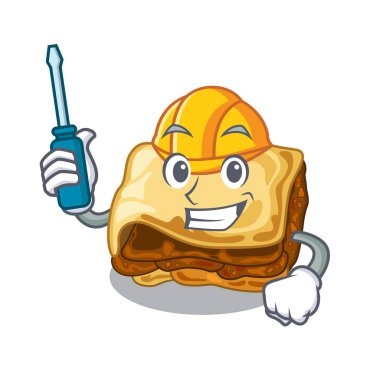 Karakter ahşap masa üzerinde Otomotiv musakka