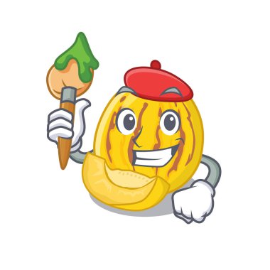 Sanatçı pepino kavun maskot izole