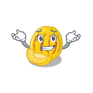 Bir karikatür sepeti nde grinning pepino kavun