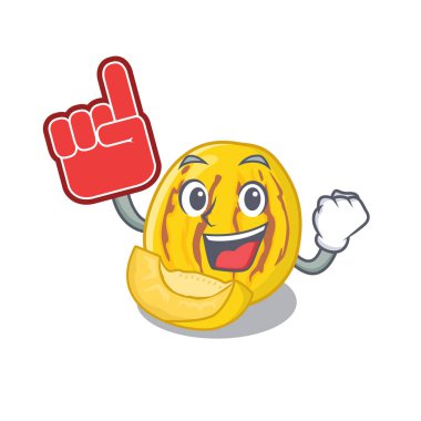 Karikatür gözlük köpük parmak pepino kavun suyu