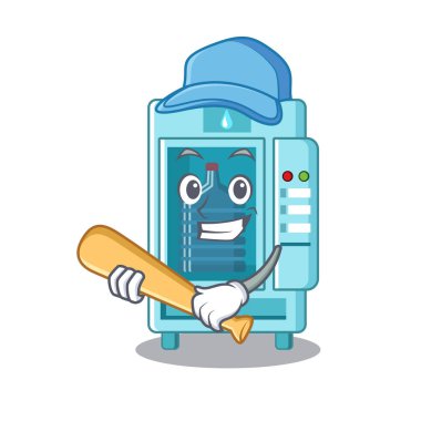 Maskot şeklinde beyzbol su otomat oynamak