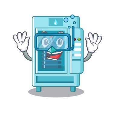 Bir karakter dalış su otomat