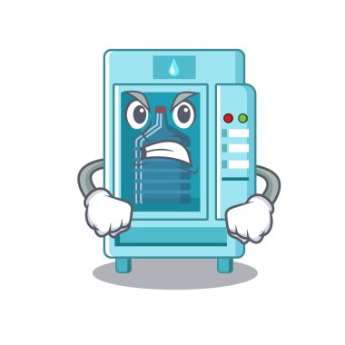 Kızgın su otomat karikatür izole