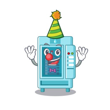 Palyaço karikatür su otomat masada