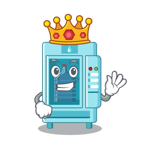 King Cartoon Wasserautomat auf dem Tisch — Stockvektor