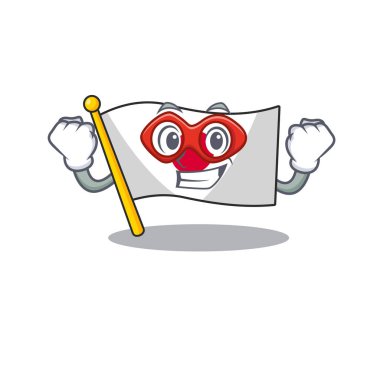 Süper kahraman bayrağı Japonya karakteri ile izole