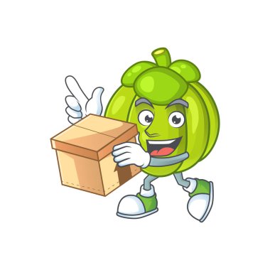 Beyaz arka planda izole kutu yeşil kabak ile