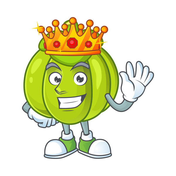 King green pumpkin on the cartoon character