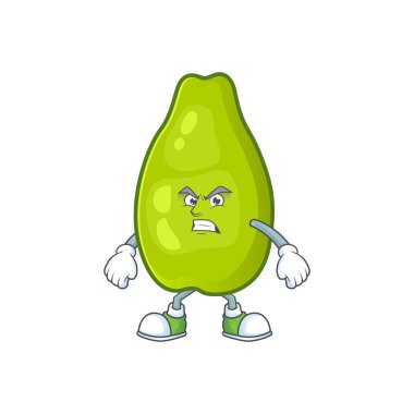 Karikatür karakteri üzerinde Scream papaya taze